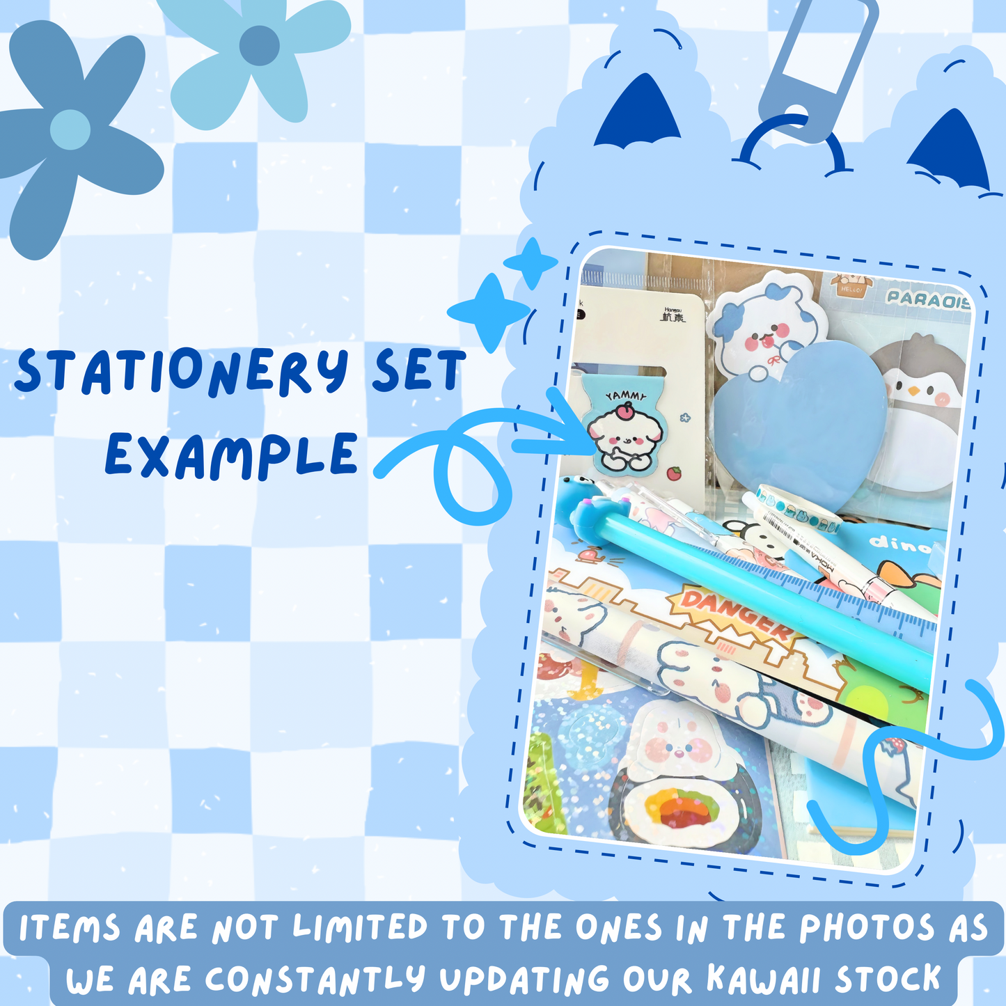 10Pcs Bubbly Blues Mystery Stationery Set