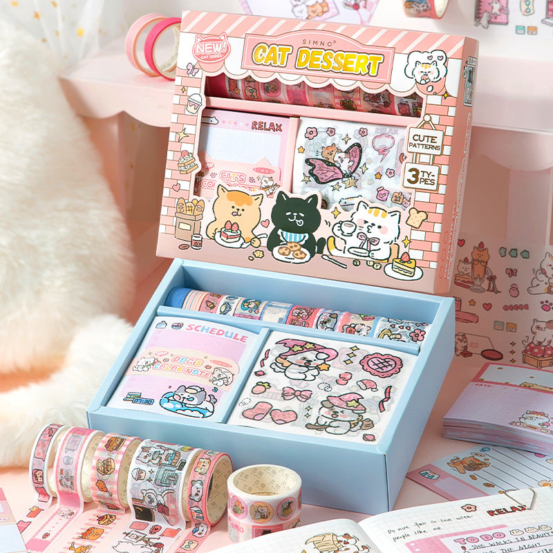 120 PCS Kawaii Puppy Garden Scrapbooking Set Journal Gift Box