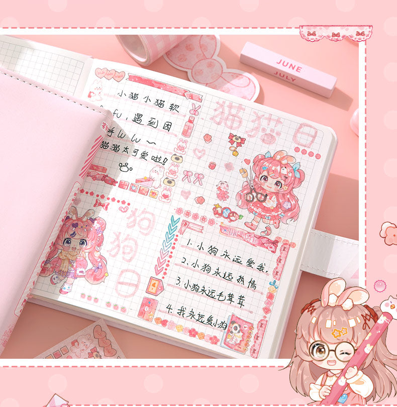 As You Wish - Cute Notebooks Soft PU Leather Cover Design With Magnetic Buckle