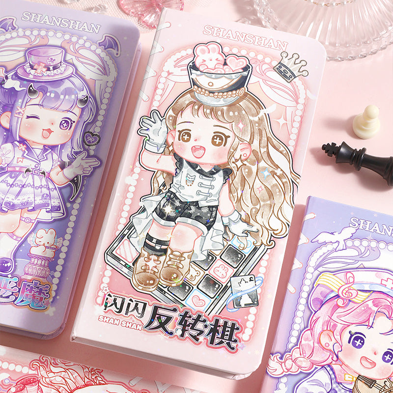 Enchanting Cute Notebooks: Kawaii Cartoon Girl Sky Dream Performers