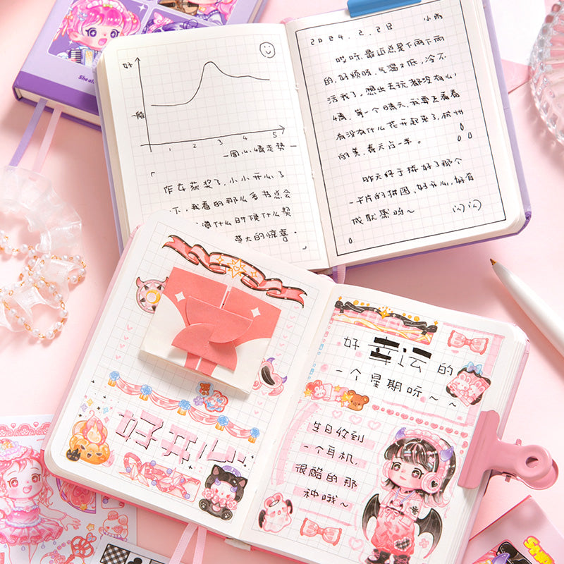 She Makes You Smile - Mini Kawaii Notebooks
