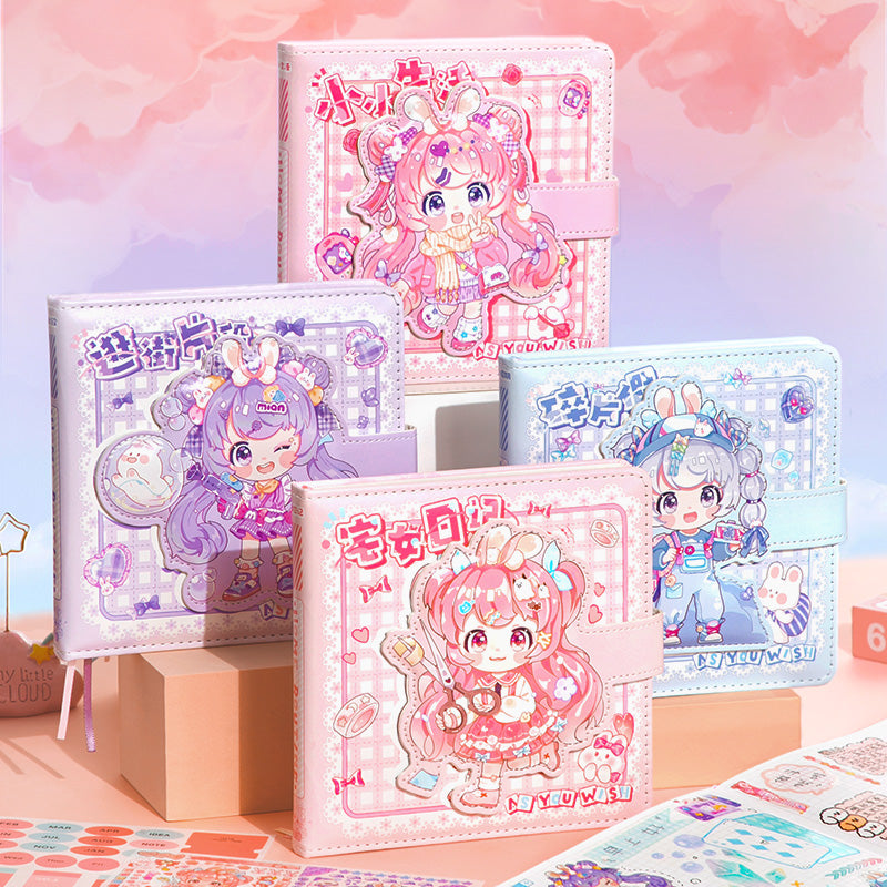 As You Wish - Cute Notebooks Soft PU Leather Cover Design With Magnetic Buckle