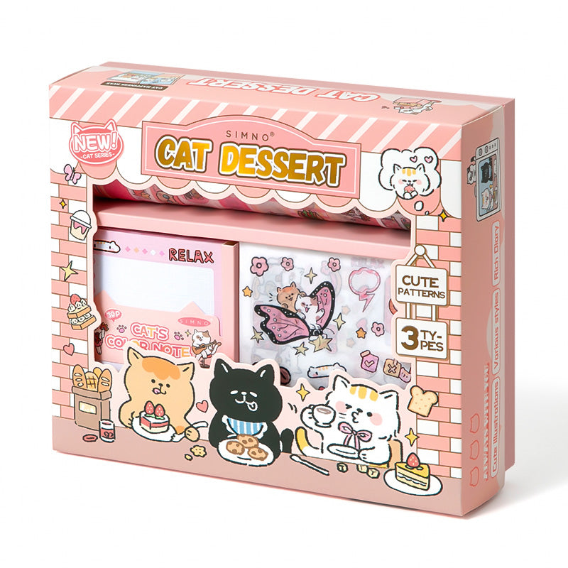 120 PCS Kawaii Kitty Cat Scrapbooking Set Journal Gift Box