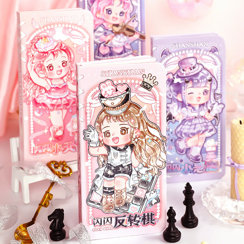 Enchanting Cute Notebooks: Kawaii Cartoon Girl Sky Dream Performers