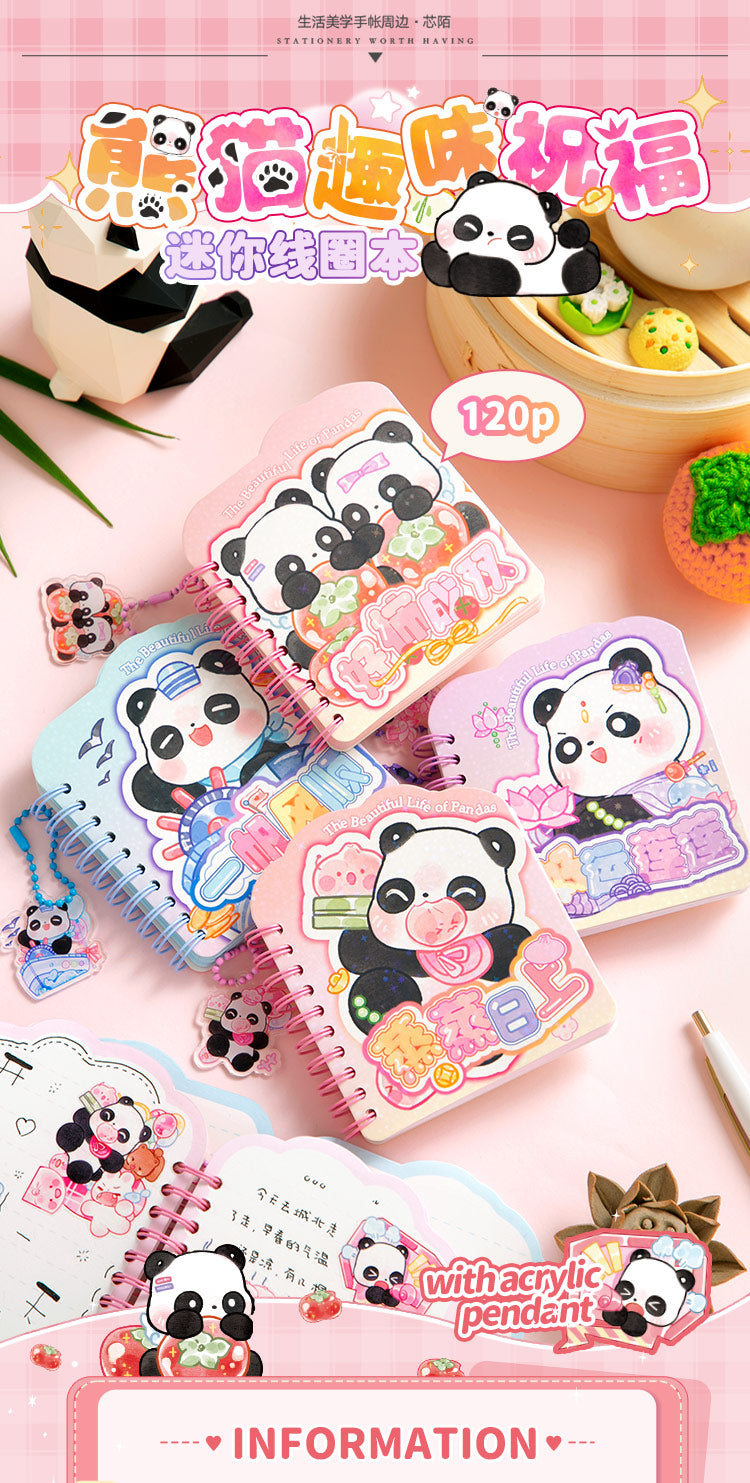 The Beautiful Life of Pandas - Mini Kawaii Notebooks