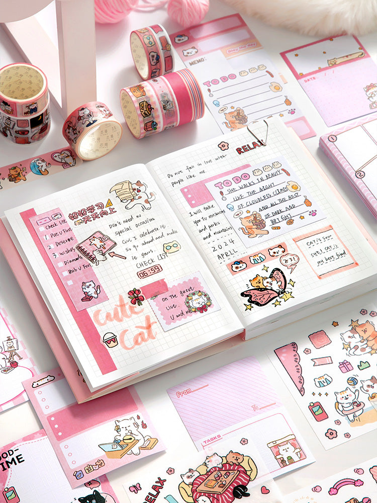 120 PCS Kawaii Puppy Garden Scrapbooking Set Journal Gift Box
