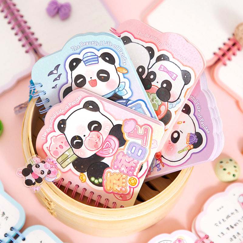 The Beautiful Life of Pandas - Mini Kawaii Notebooks