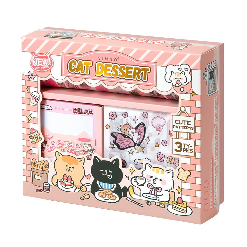 120 PCS Kawaii Kitty Cat Scrapbooking Set Journal Gift Box