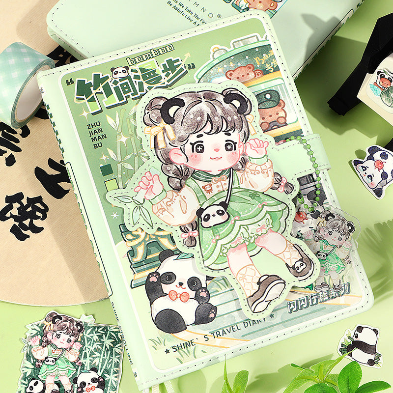 Kawaii Travels Magnetic Buckle Notebook Gift Set for Students Stationery