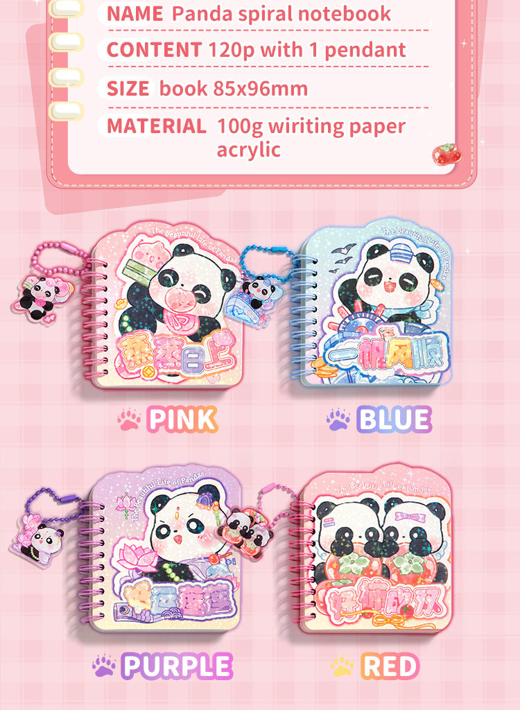 The Beautiful Life of Pandas - Mini Kawaii Notebooks