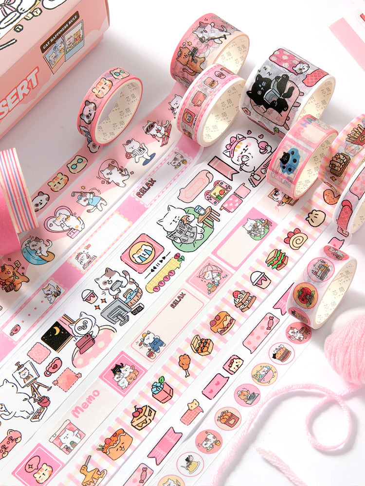 120 PCS Kawaii Kitty Cat Scrapbooking Set Journal Gift Box