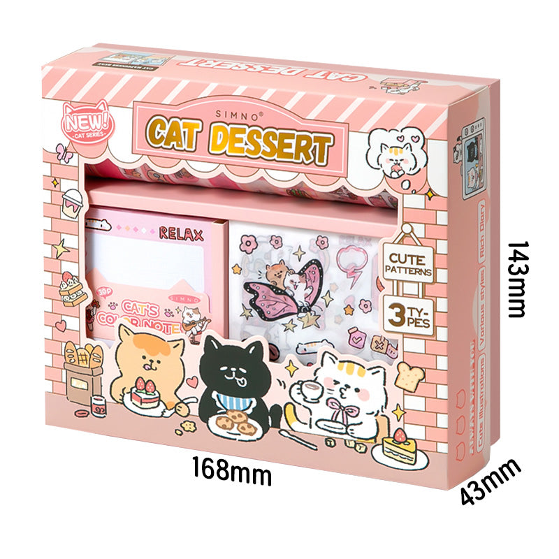 120 PCS Kawaii Kitty Cat Scrapbooking Set Journal Gift Box