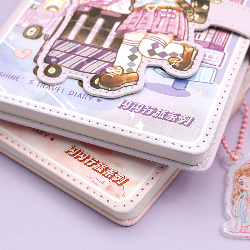Kawaii Travels Magnetic Buckle Notebook Gift Set for Students Stationery