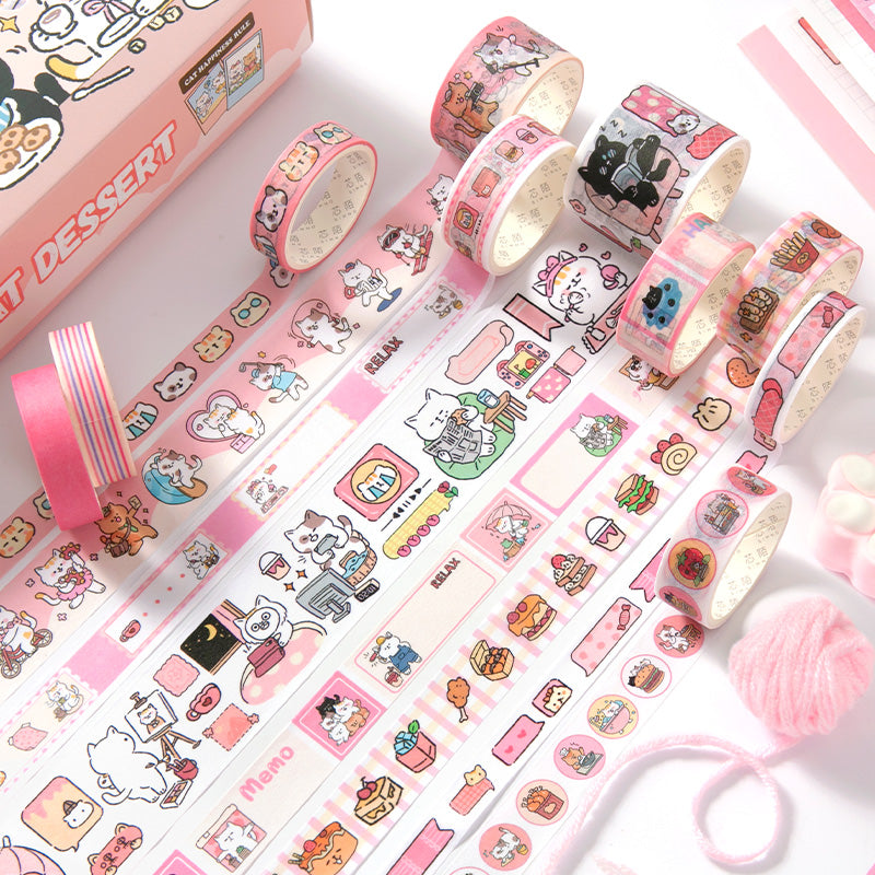 120 PCS Kawaii Kitty Cat Scrapbooking Set Journal Gift Box