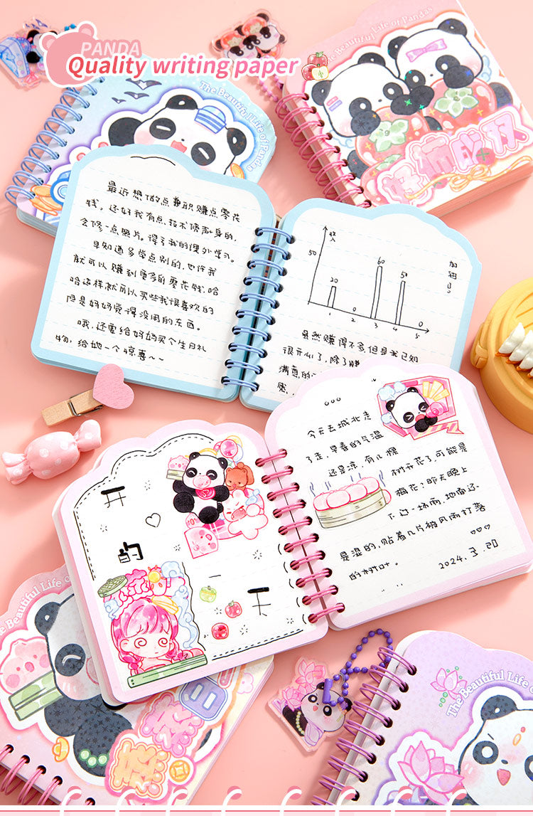The Beautiful Life of Pandas - Mini Kawaii Notebooks