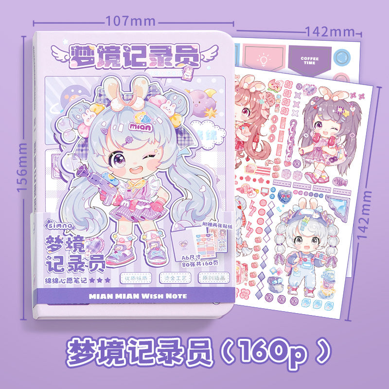 Mian Mian Wishes- Mini Kawaii Notebooks