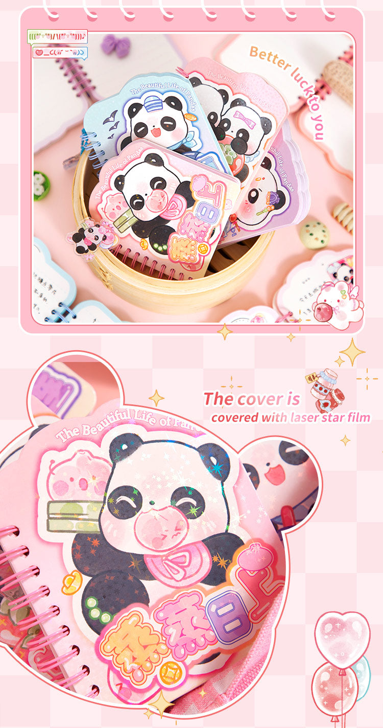 The Beautiful Life of Pandas - Mini Kawaii Notebooks