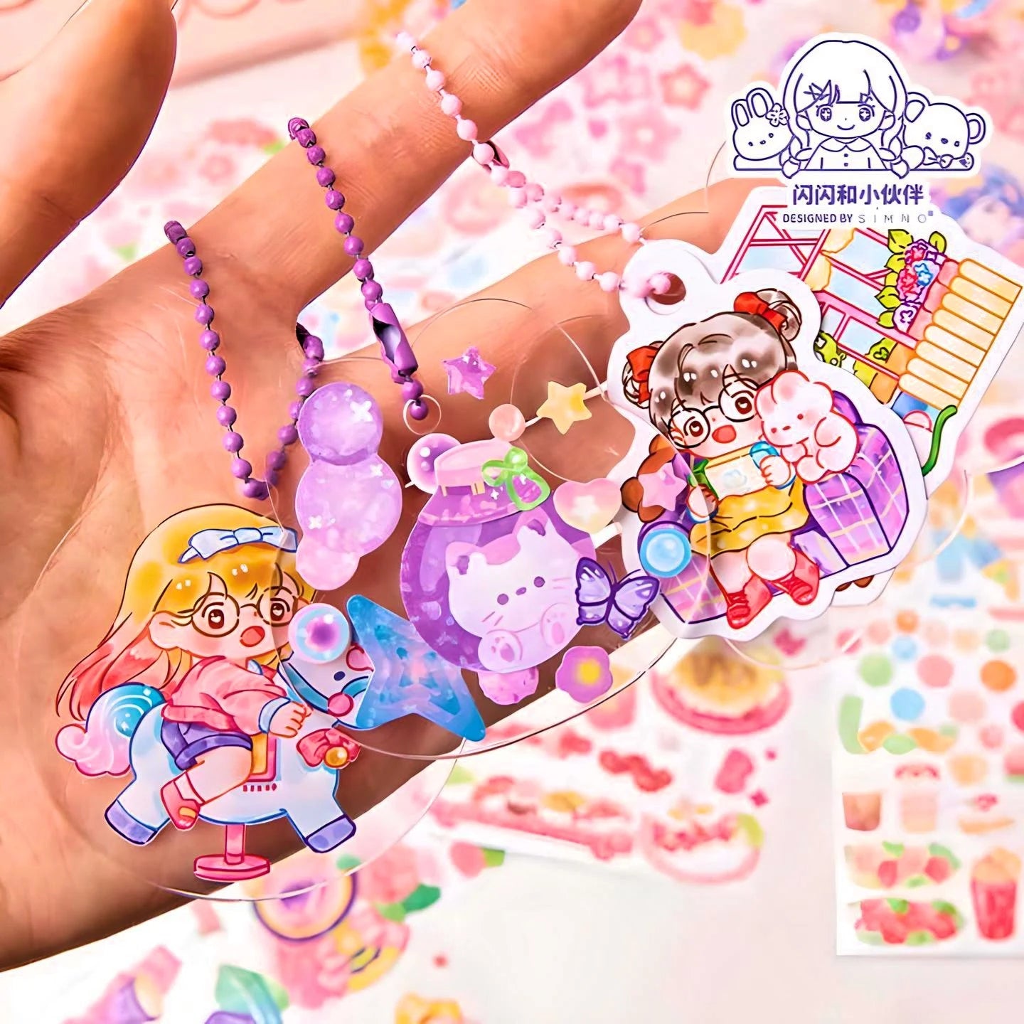 112pcs Kawaii Journal Kit Japanese Scrapbooking Supplies