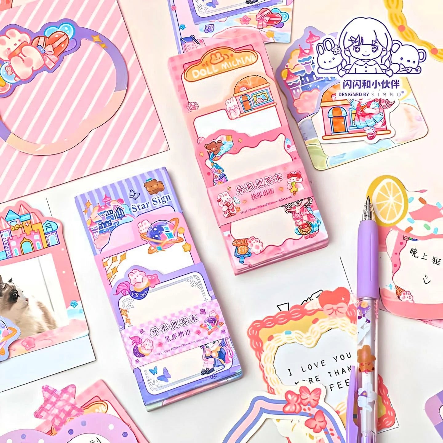 112pcs Kawaii Journal Kit Japanese Scrapbooking Supplies