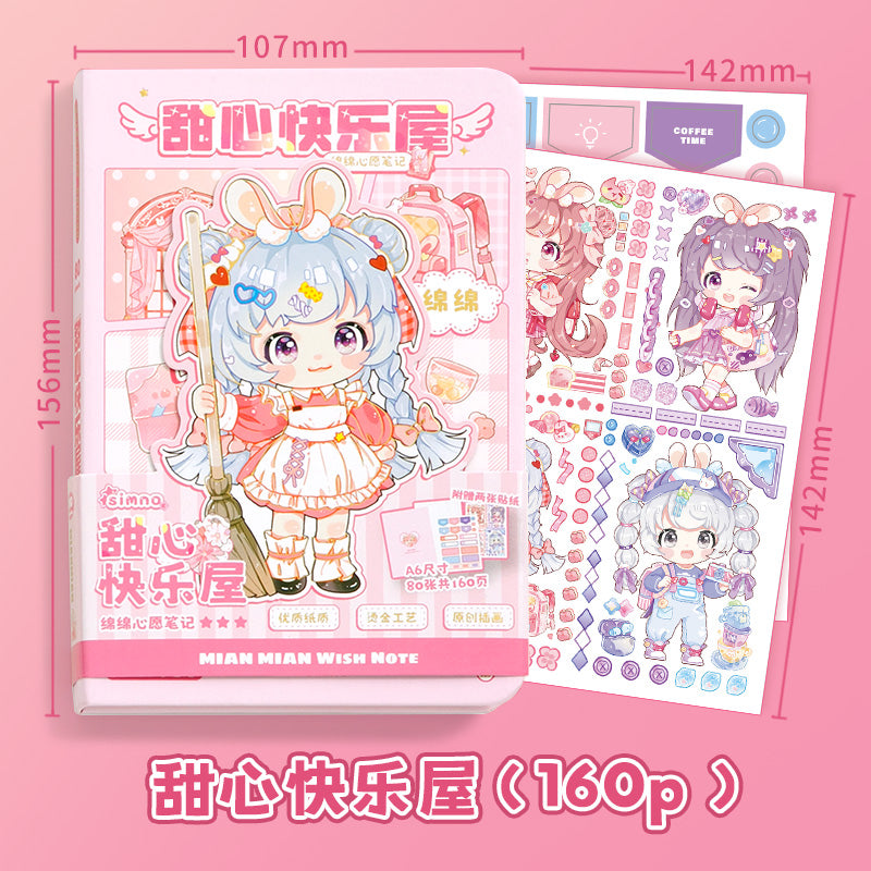 Mian Mian Wishes- Mini Kawaii Notebooks