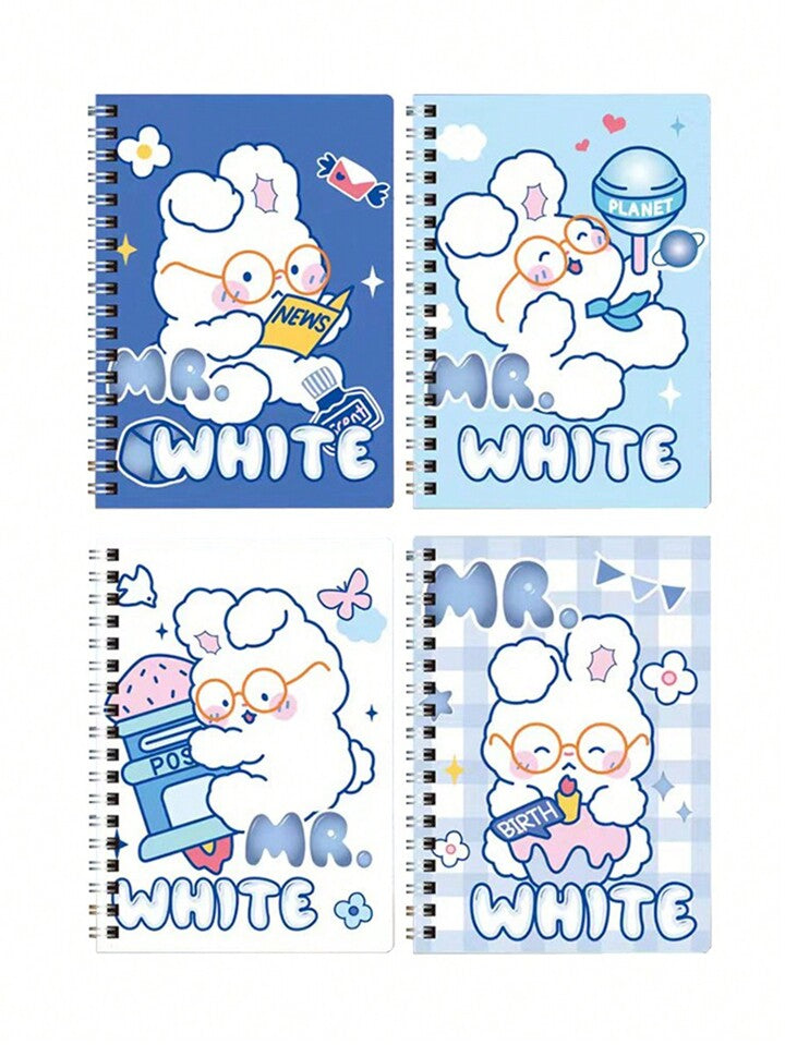 Cute Bunny Notebook Spiral A5 Lined