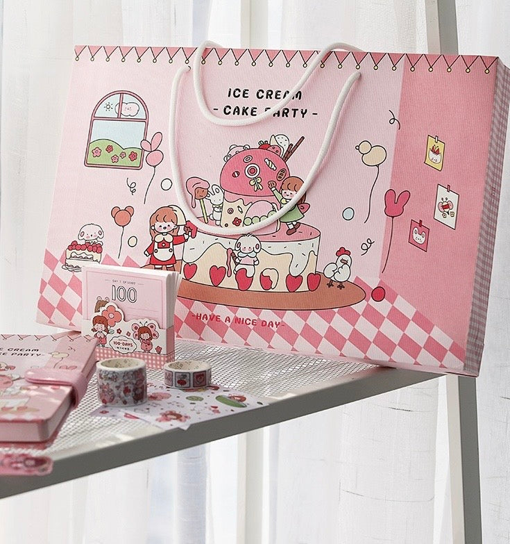 Ice Cream Party Journal Craft Box!! 187Pcs Novelty Gift for Kids