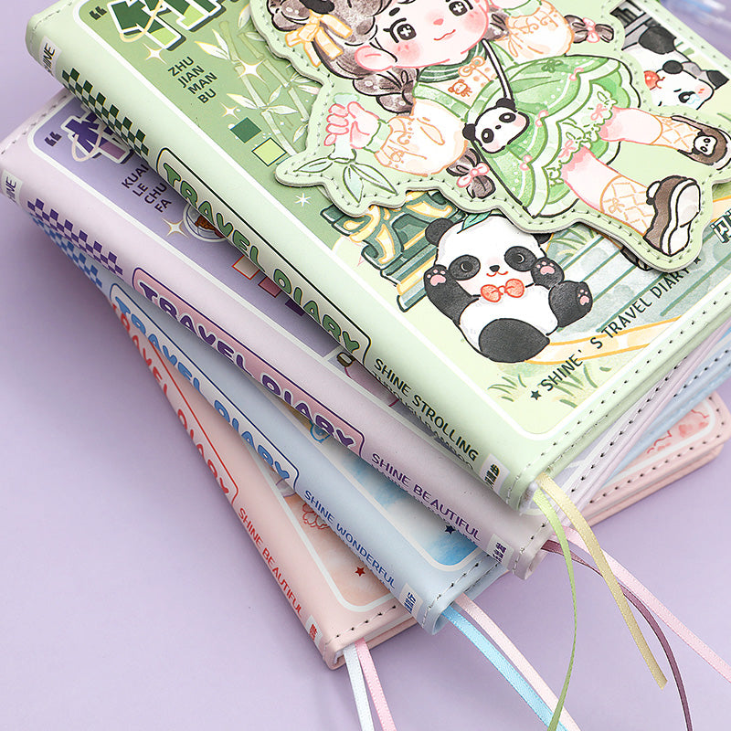 Kawaii Travels Magnetic Buckle Notebook Gift Set for Students Stationery