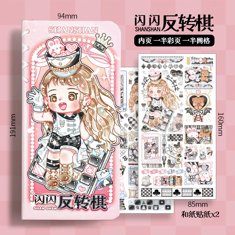 Enchanting Cute Notebooks: Kawaii Cartoon Girl Sky Dream Performers