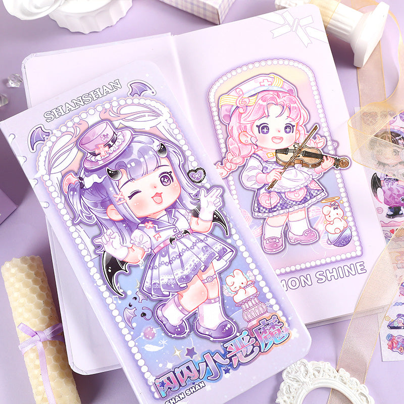 Enchanting Cute Notebooks: Kawaii Cartoon Girl Sky Dream Performers