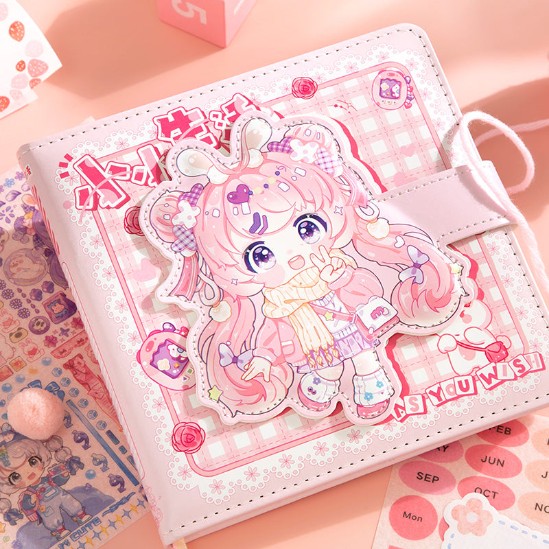 As You Wish - Cute Notebooks Soft PU Leather Cover Design With Magnetic Buckle