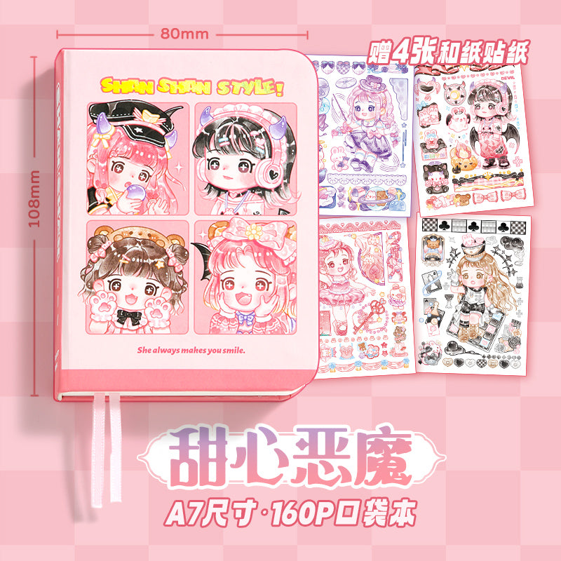 She Makes You Smile - Mini Kawaii Notebooks