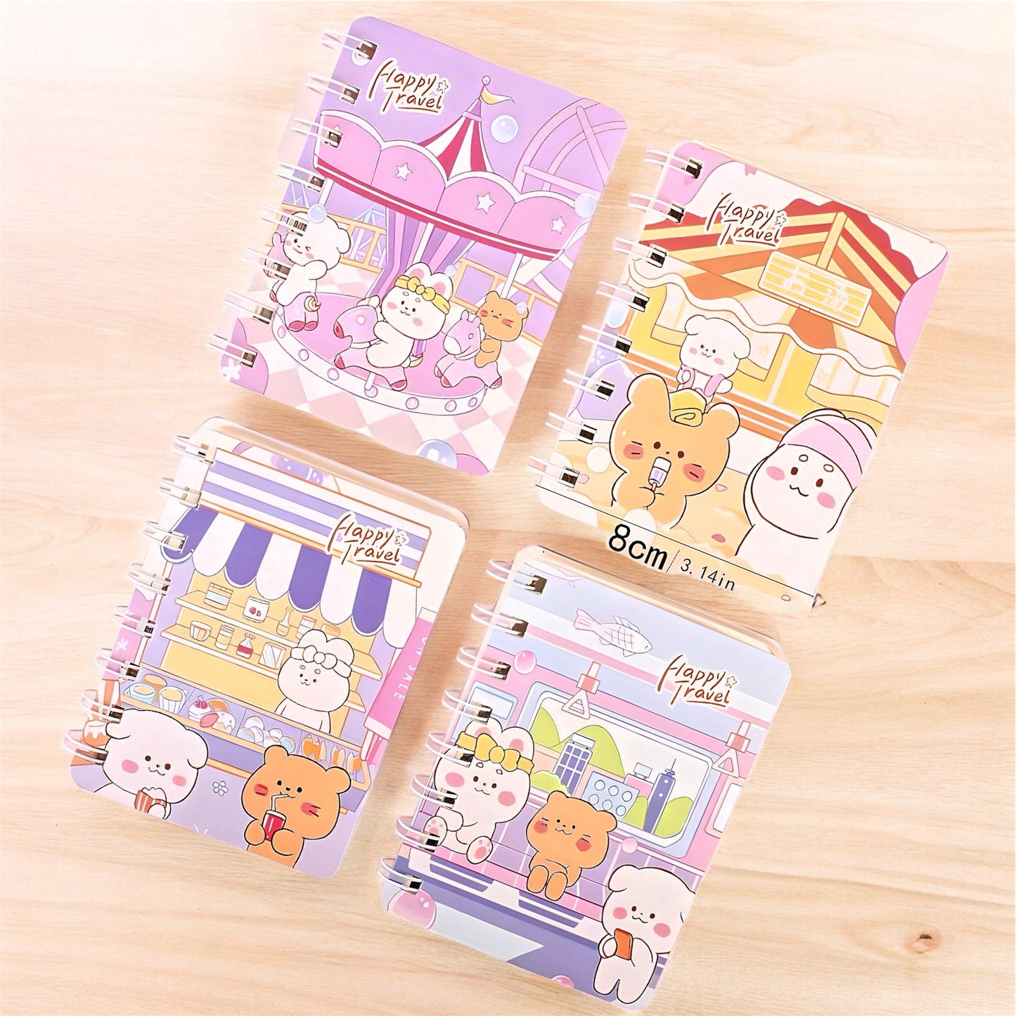 Cute Bunny Kawaii Bear Notebook Mini A7 Sized