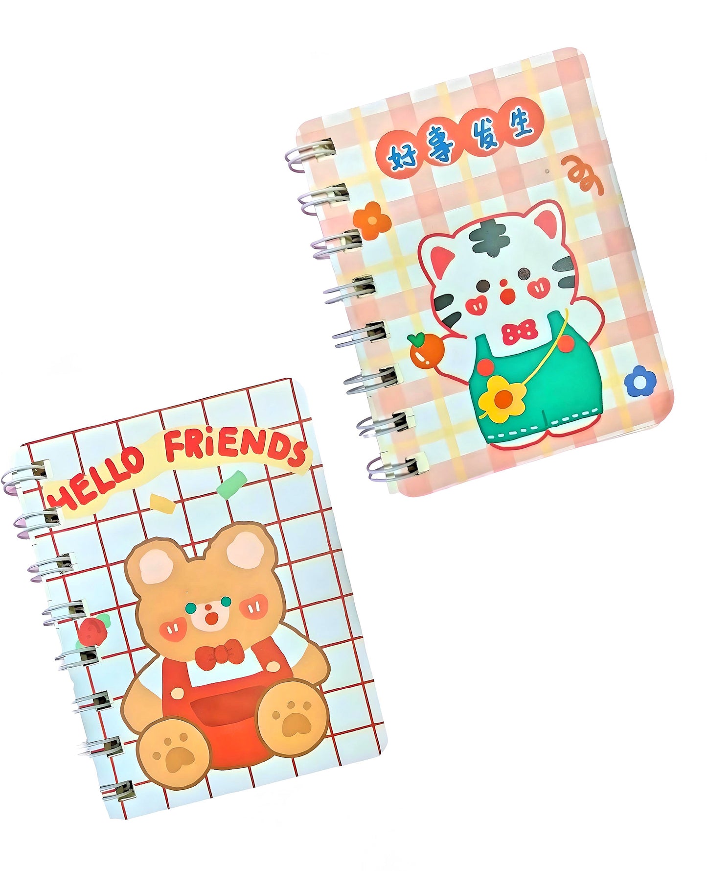 Happy Lucky Cartoon Animals Kawaii Notebook