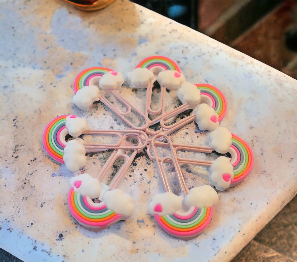 5 Pcs Rainbow Cute Paperclips