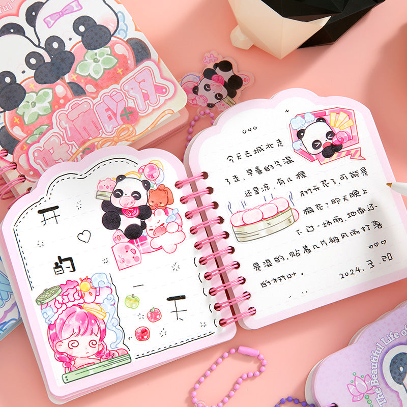 The Beautiful Life of Pandas - Mini Kawaii Notebooks