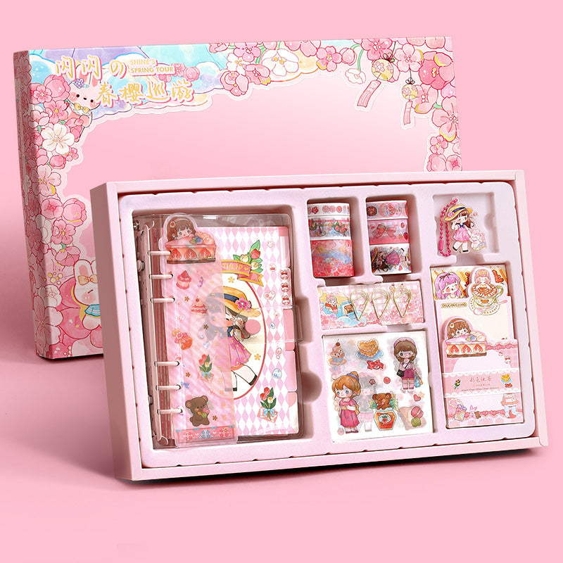 95 Pcs DIY Pink Kawaii Bunny Journaling Gift Set