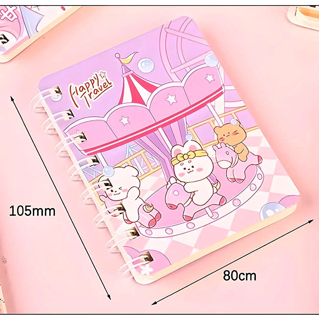 Cute Bunny Kawaii Bear Notebook Mini A7 Sized