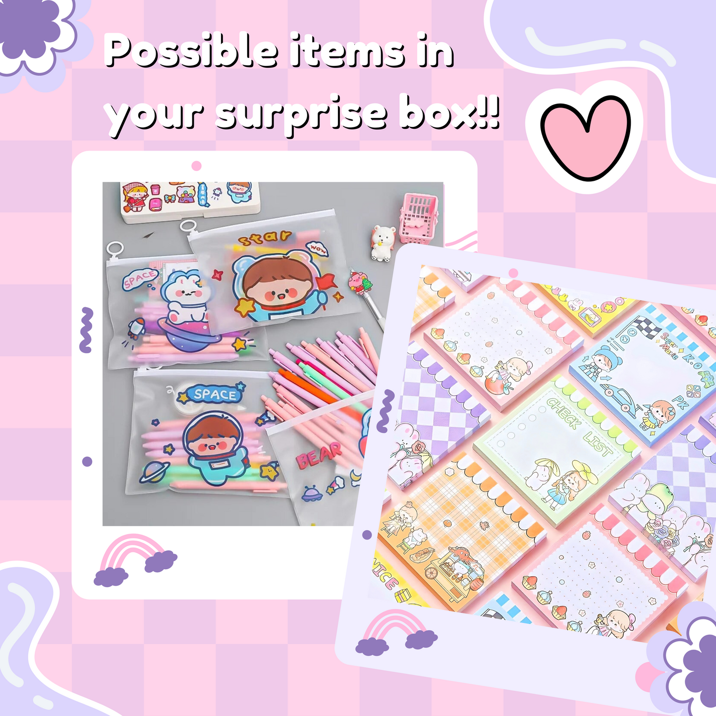 Kawaii Stationery Set