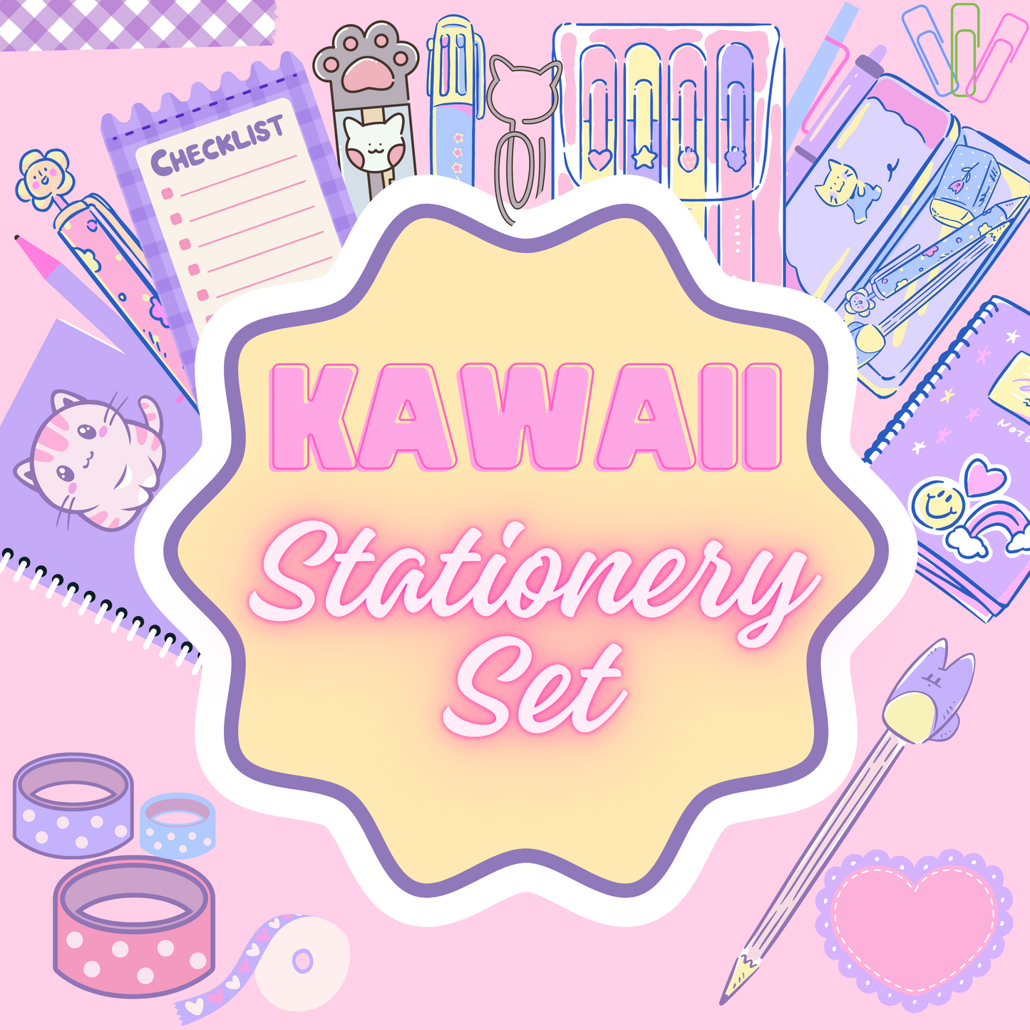 Kawaii Stationery Set