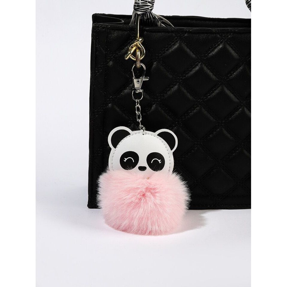 Cute Pompom Keychain Kawaii Panda Keyring