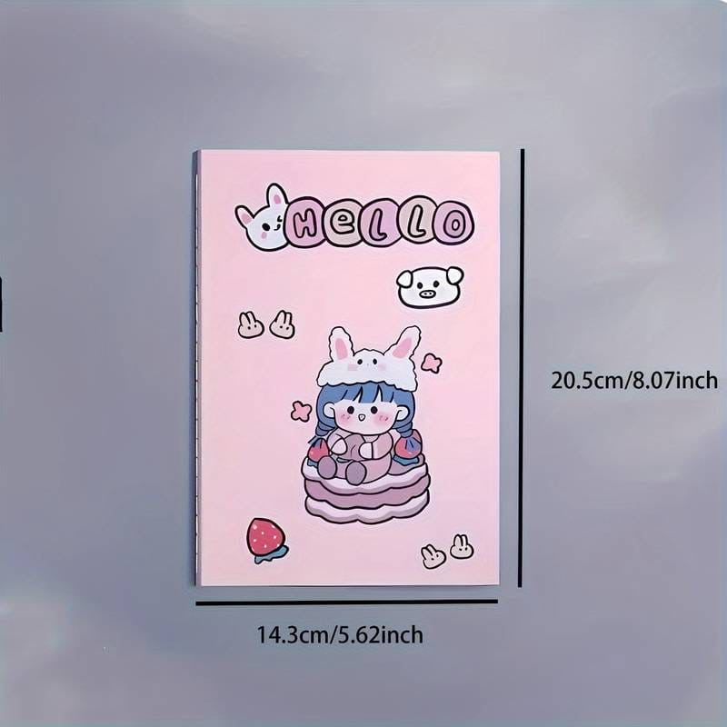 1Pc Cute Notebook Kawaii Cartoon Girl A5 Lined