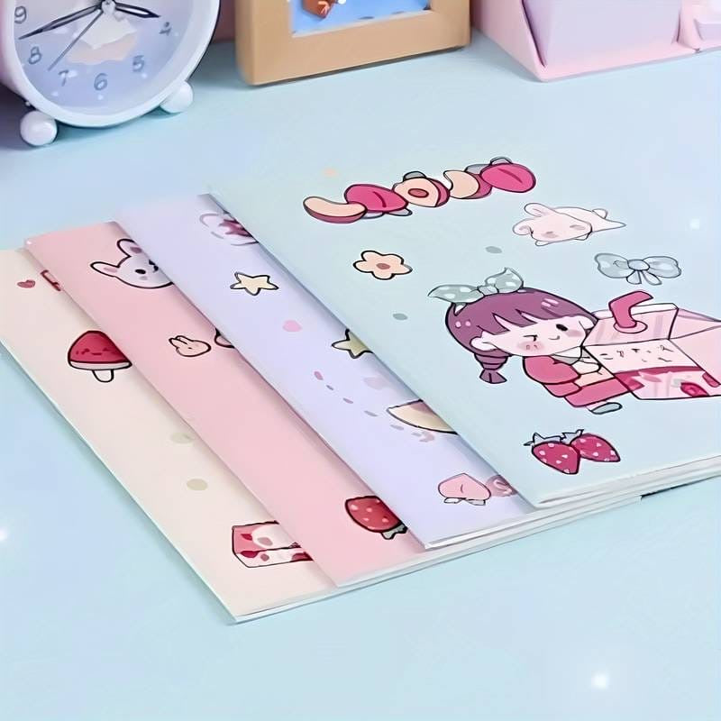 1Pc Cute Notebook Kawaii Cartoon Girl A5 Lined