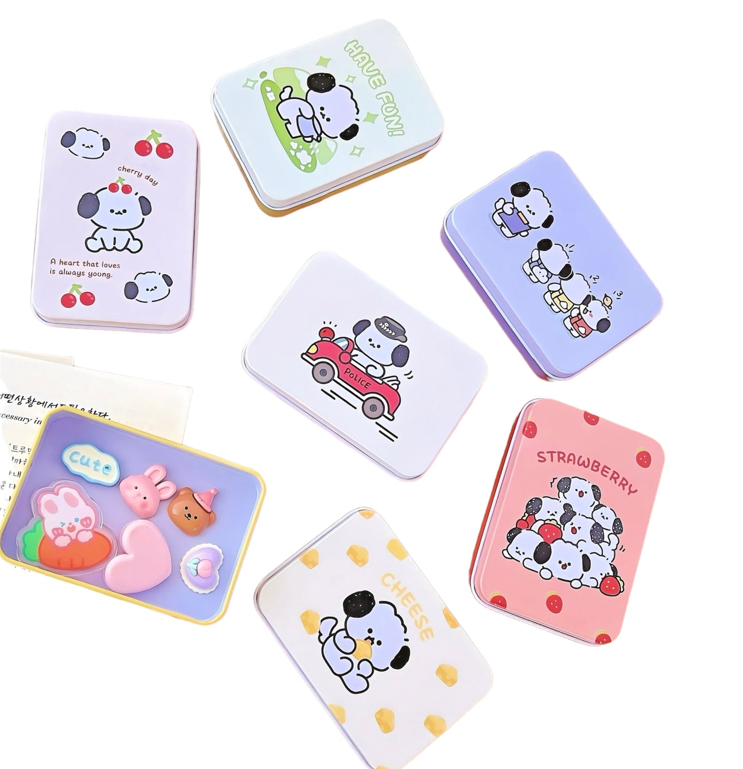 Jelly Dog Storage Tin Box for Stickers, Resin or Jewellery
