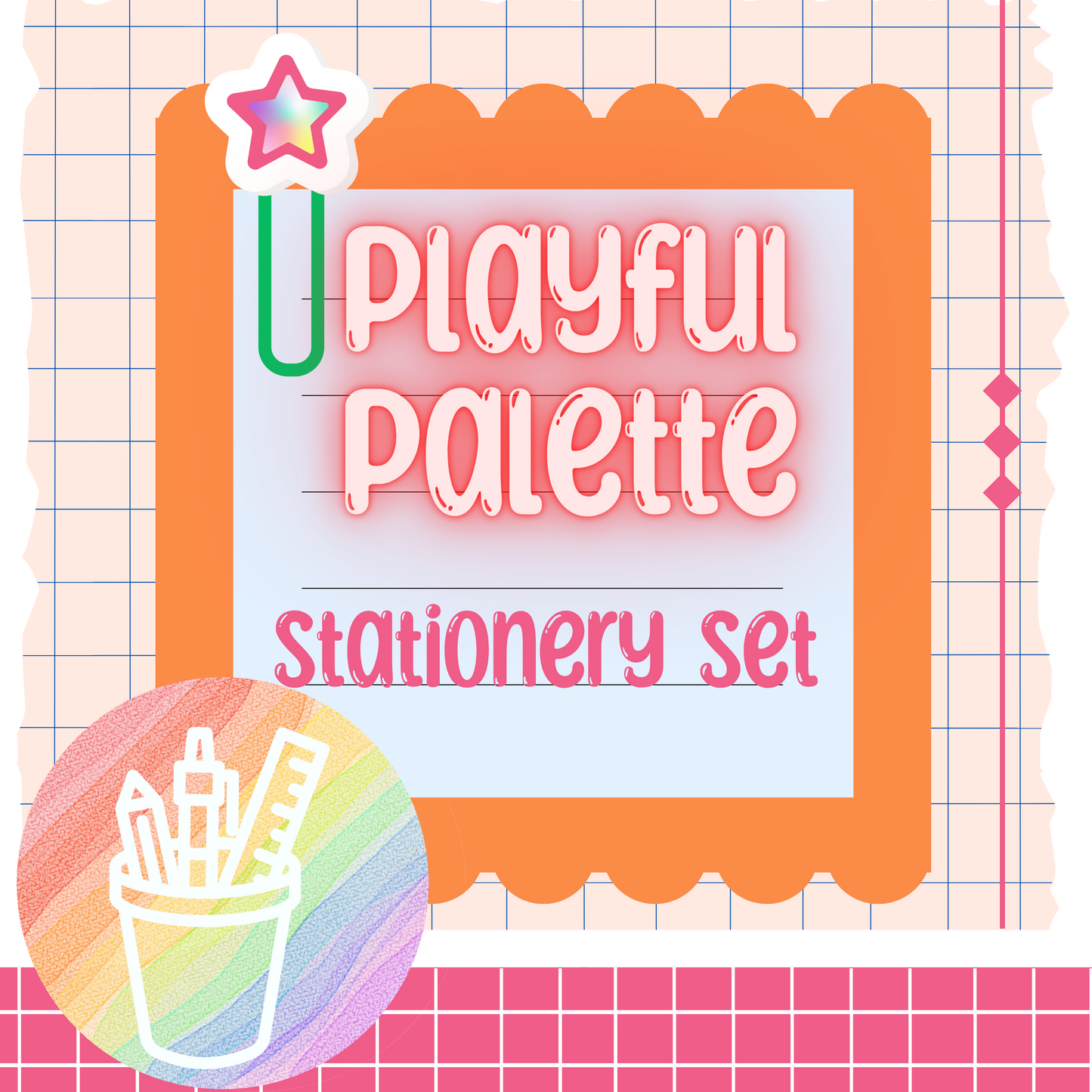 10Pcs Playful Palette Mystery Stationery Set