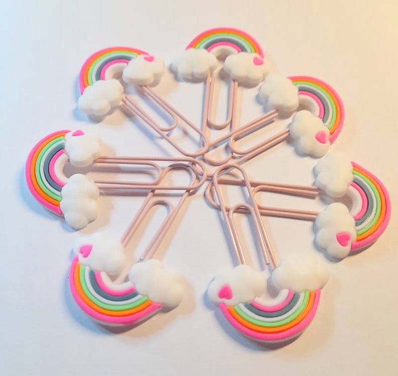5 Pcs Rainbow Cute Paperclips