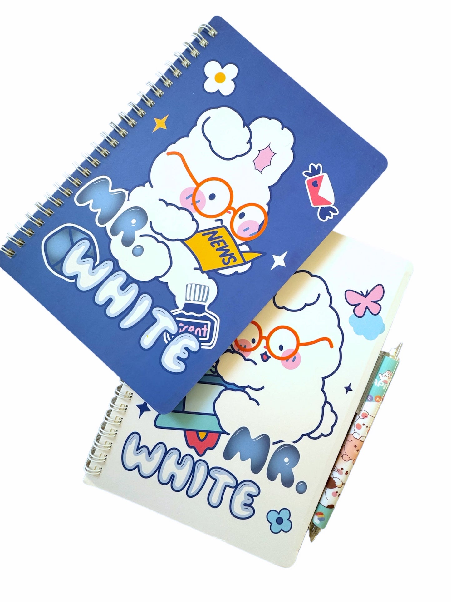 Cute Bunny Notebook Spiral A5 Lined