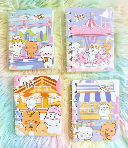 Cute Bunny Kawaii Bear Notebook Mini A7 Sized