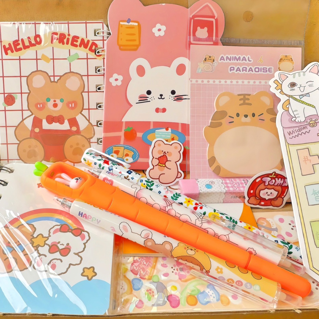 10Pcs Playful Palette Mystery Stationery Set