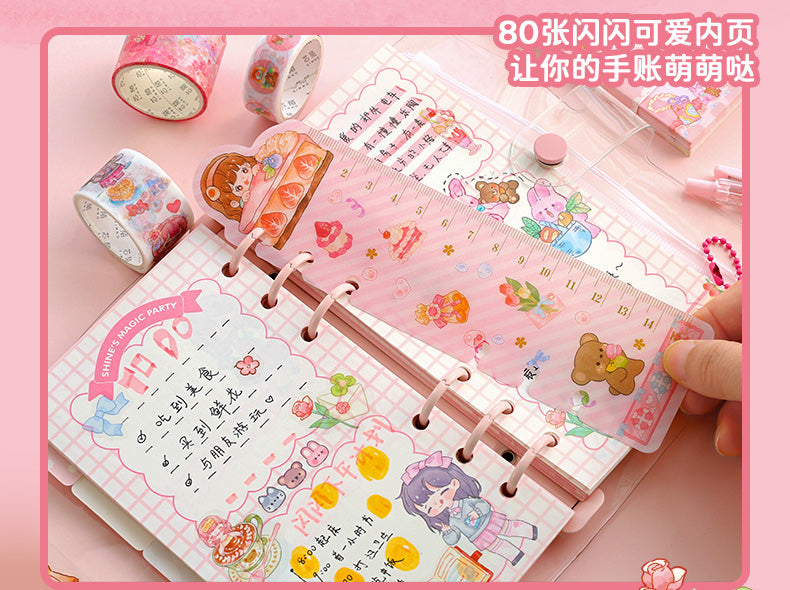 95 Pcs DIY Pink Kawaii Bunny Journaling Gift Set