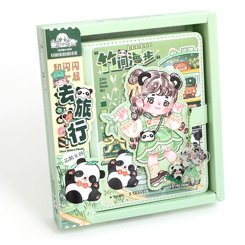 Kawaii Travels Magnetic Buckle Notebook Gift Set for Students Stationery
